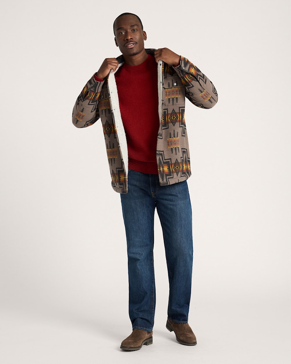 Pendleton Buy Men's Harding Cotton Chamois Sherpa Lined Shirt Jacket