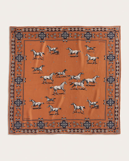 Pendleton Herd Of Horses Silk Scarf