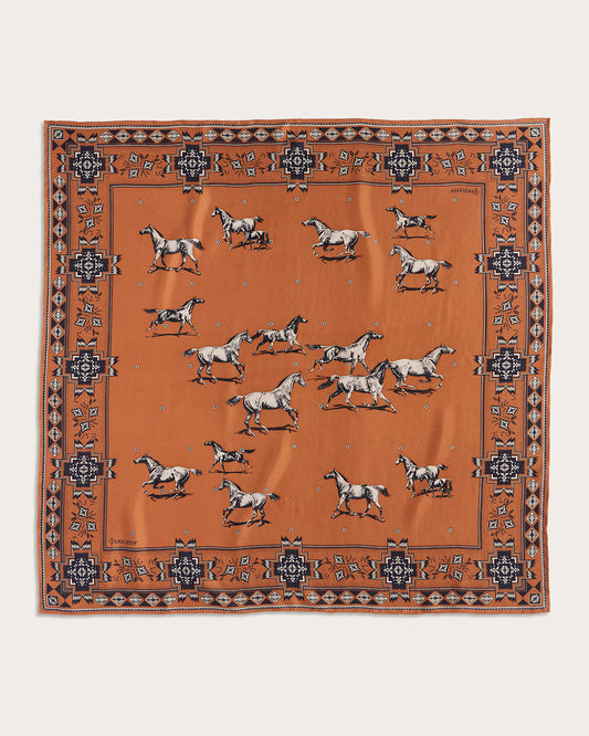 Pendleton Herd Of Horses Silk Scarf