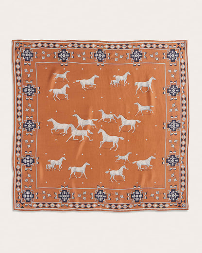 Pendleton Herd Of Horses Silk Scarf
