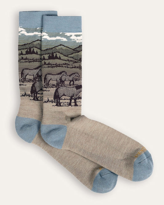 Pendleton Shop Shadow Mountain Pattern Merino Blend Crew Socks