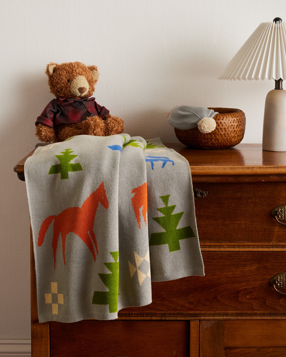 Pendleton Shop Soft Path Knit Baby Blanket with Beanie