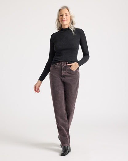 Pendleton Shop Women's Rib Merino Mockneck in Sweaters