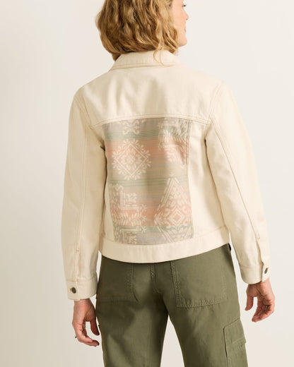 Pendleton Shop Women's Cotton Denim Trucker Jacket with Accents