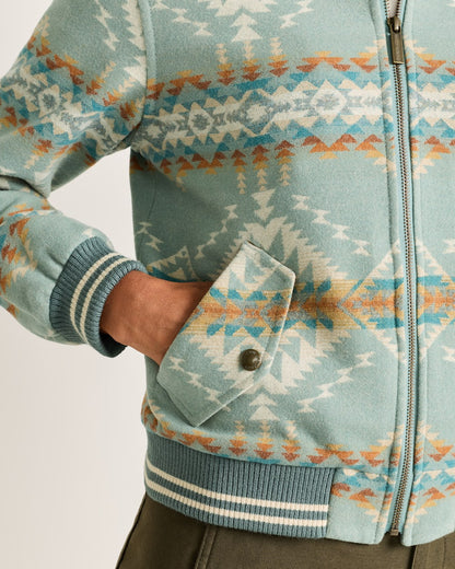 Pendleton Shop Women's USA made Wool Bridge Creek Bomber Jacket