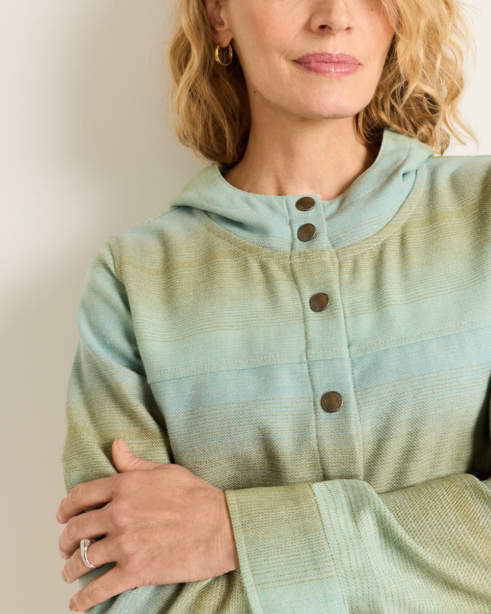 Pendleton Shop Women's Ombre Plaid Trailside Wool Hoodie Jacket