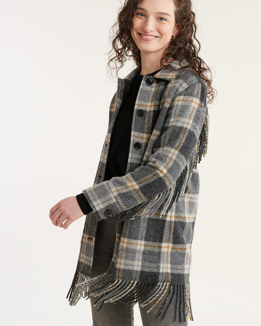 Pendleton Shop Women's Plaid Jolene Wool Fringed Jacket