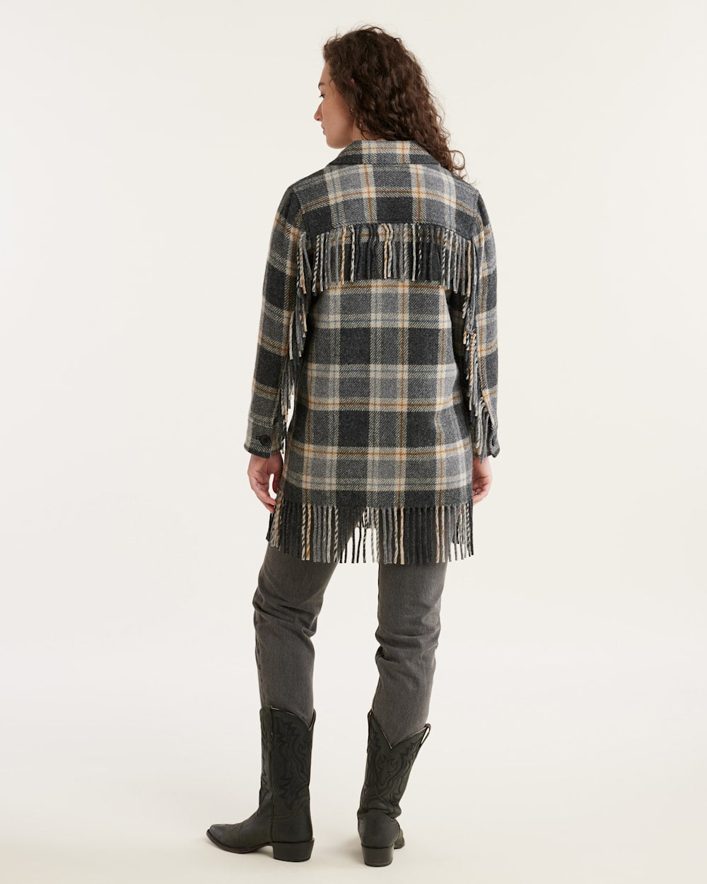 Pendleton Shop Women's Plaid Jolene Wool Fringed Jacket