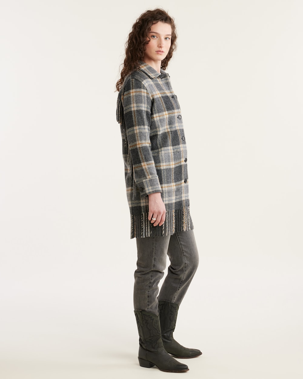 Pendleton Shop Women's Plaid Jolene Wool Fringed Jacket