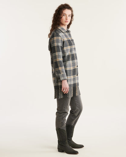 Pendleton Shop Women's Plaid Jolene Wool Fringed Jacket