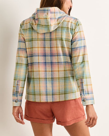 Pendleton Shop Women's Plaid Trailside Wool Hoodie Snap-Front Jacket