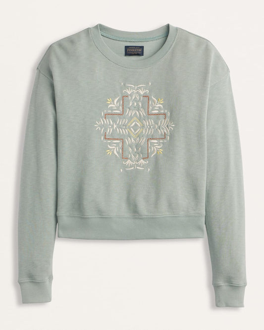 Pendleton Shop Women's Cotton Embroidered French Terry Pullover
