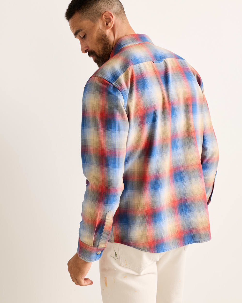 Pendleton Shop Men's Plaid Long Sleeve Cotton Beach Shack Shirt
