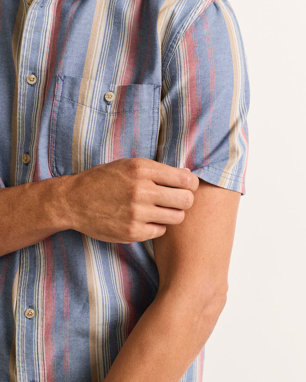 Pendleton Shop Men's Short-Sleeve Stripe Cotton Bayside Shirt