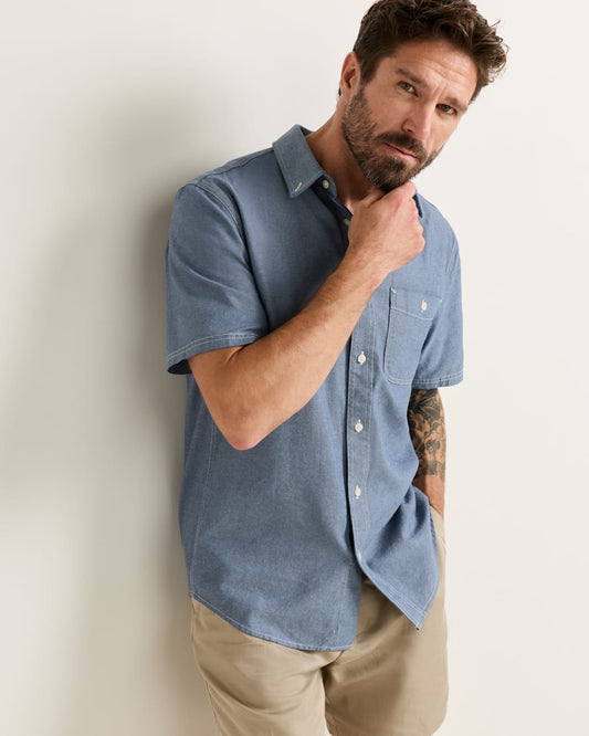 Pendleton Shop Men's Short-Sleeve Cotton Twill Bayside Shirt