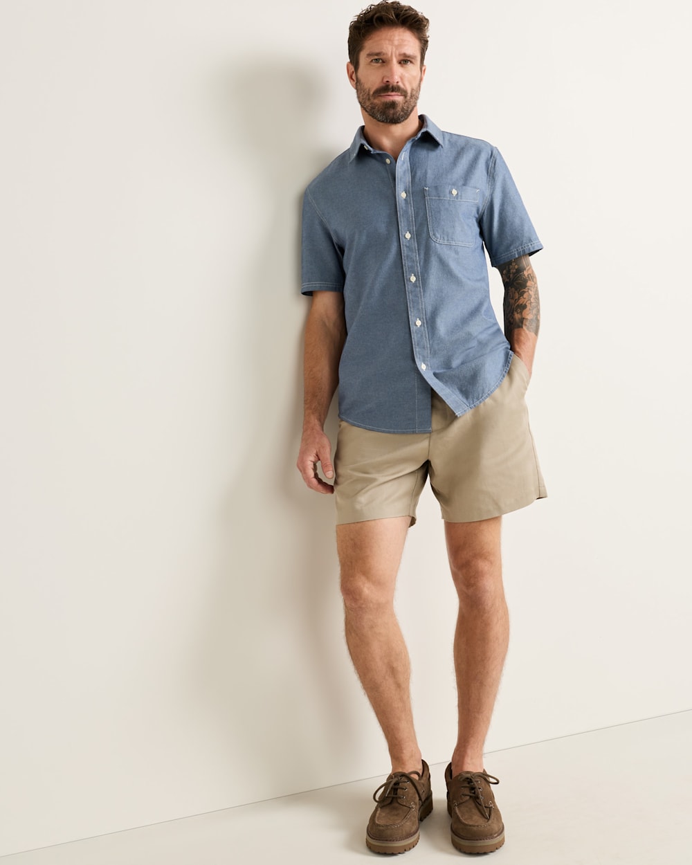 Pendleton Shop Men's Short-Sleeve Cotton Twill Bayside Shirt