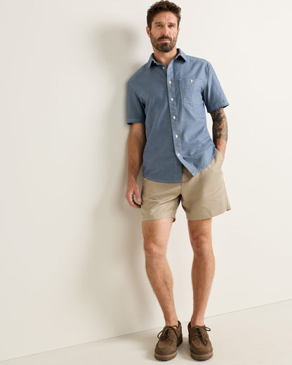 Pendleton Shop Men's Short-Sleeve Cotton Twill Bayside Shirt