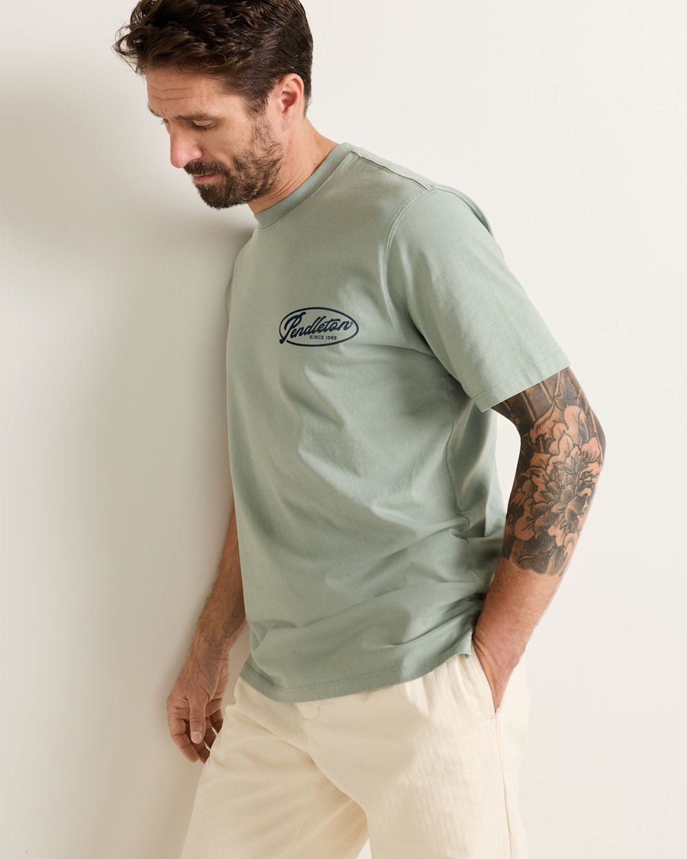Pendleton Shop Men's Short-Sleeve Deschutes Salmon Graphic Tee
