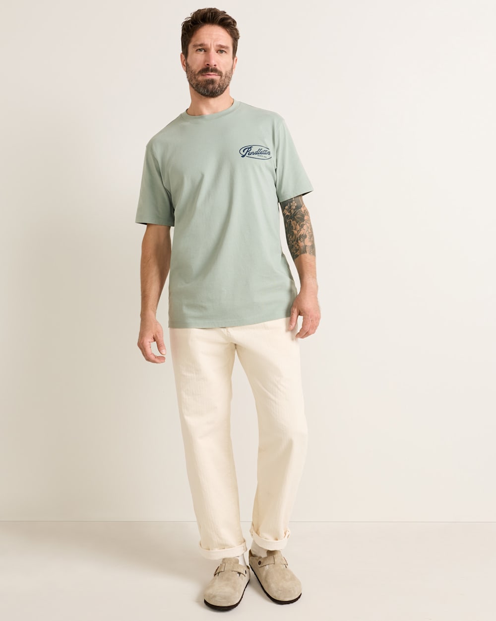 Pendleton Shop Men's Short-Sleeve Deschutes Salmon Graphic Tee