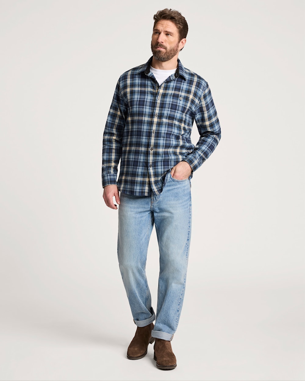 Pendleton Shop Men's Plaid Cotton Fremont Flannel Shirt Tops