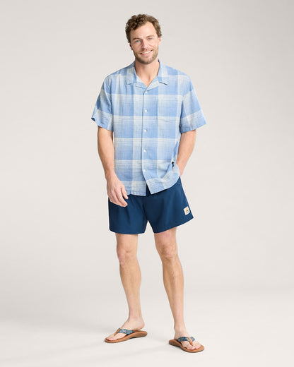 Pendleton Shop Men's Plaid Linen Camp Shirt for Casual Comfort