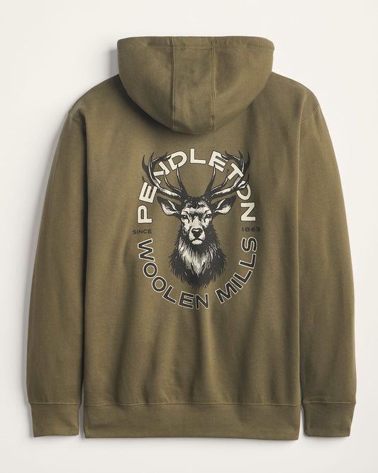 Pendleton Shop Men's Long-Sleeve Stag Graphic Hoodie in Sweatshirts