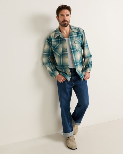 Pendleton Shop Men's Plaid Wool Board Shirt: Stylish Comfort
