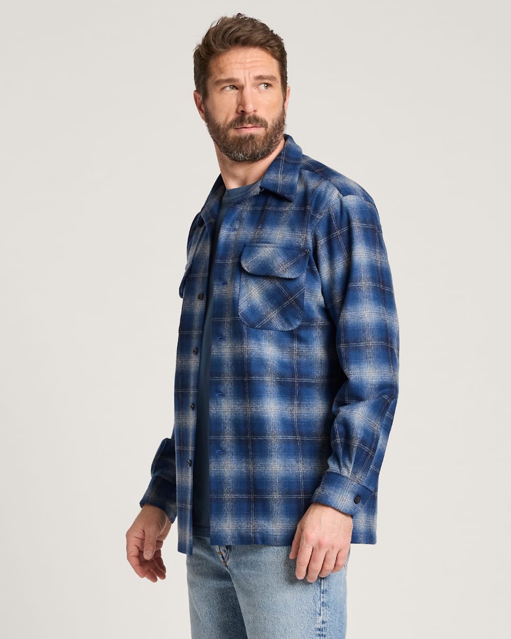 Pendleton Shop Men's Plaid Wool Board Shirt: Stylish Comfort