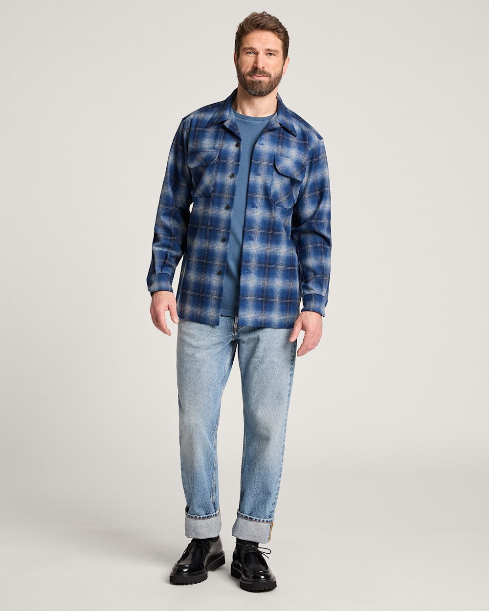 Pendleton Shop Men's Plaid Wool Board Shirt: Stylish Comfort