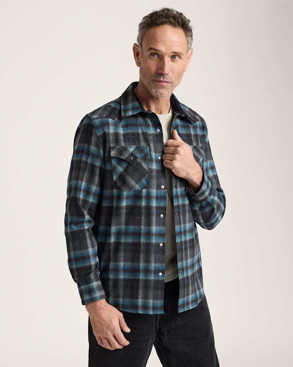 Pendleton Shop Men's Plaid Snap-Front Western Canyon Shirt