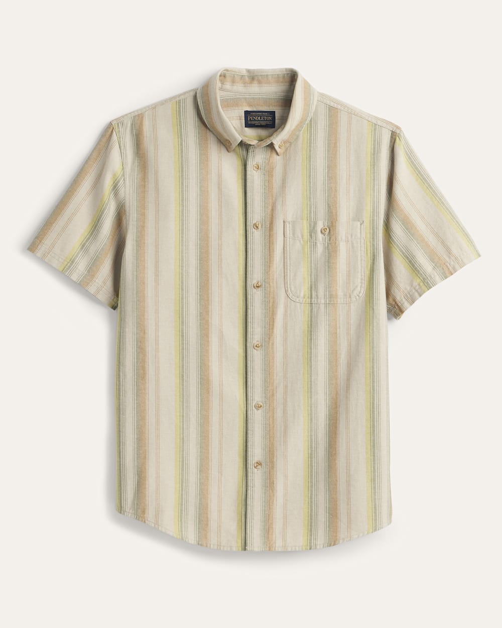 Pendleton Shop Men's Short-Sleeve Stripe Cotton Bayside Shirt
