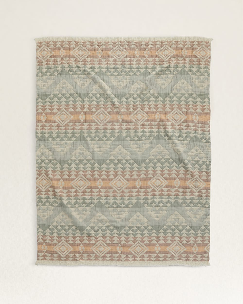 Pendleton Shop Organic Cotton Fringed Throw Blanket