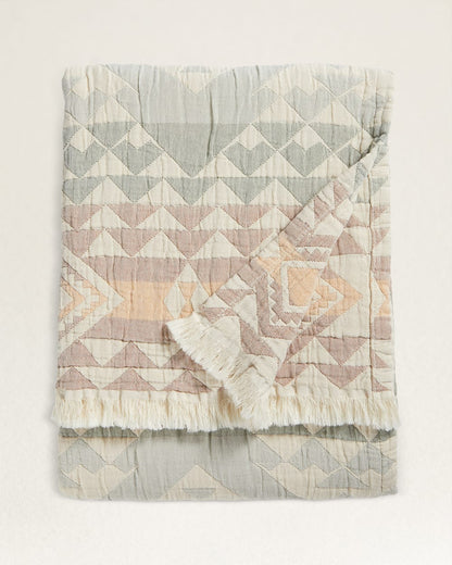 Pendleton Shop Organic Cotton Fringed Throw Blanket