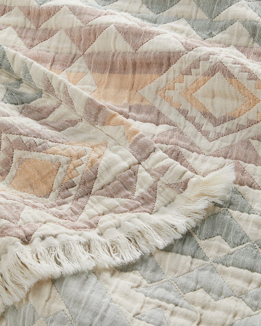 Pendleton Shop Organic Cotton Fringed Throw Blanket
