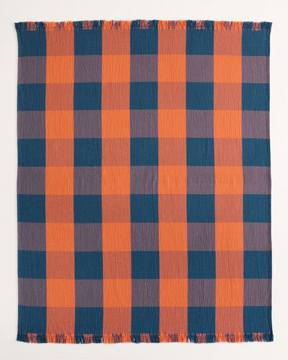 Pendleton Shop Organic Cotton Plaid Fringed Throw