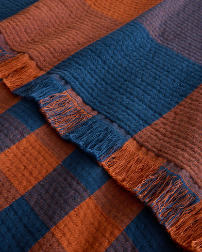 Pendleton Shop Organic Cotton Plaid Fringed Throw