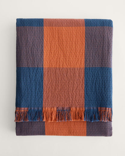 Pendleton Shop Organic Cotton Plaid Fringed Throw