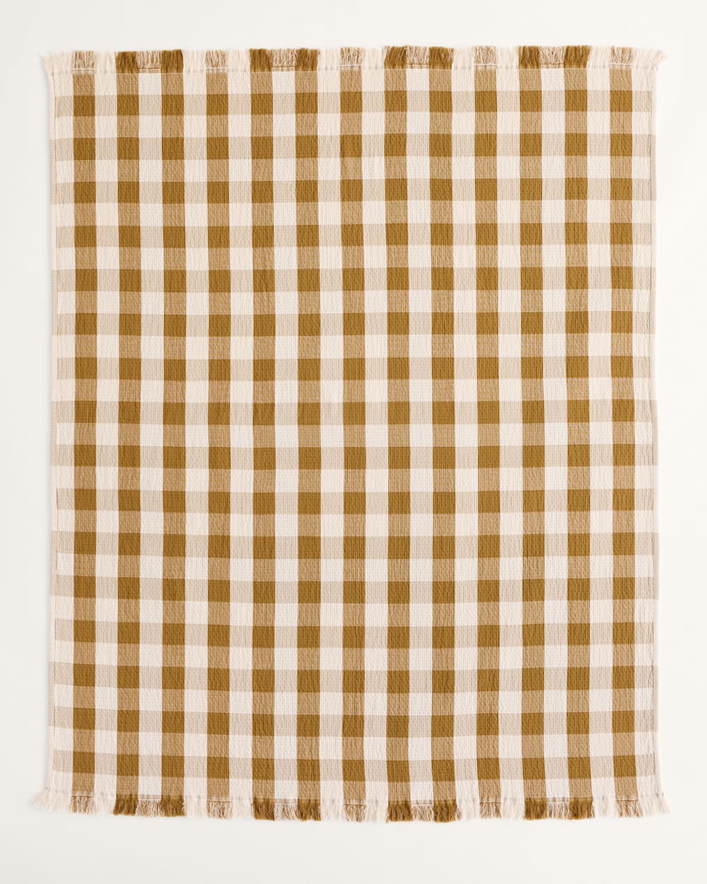 Pendleton Shop Organic Cotton Plaid Fringed Throw