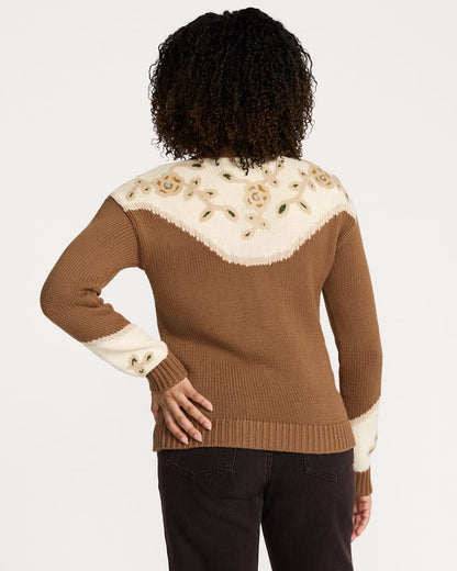 Pendleton Shop Women's Western Floral Henley Sweater in Tops