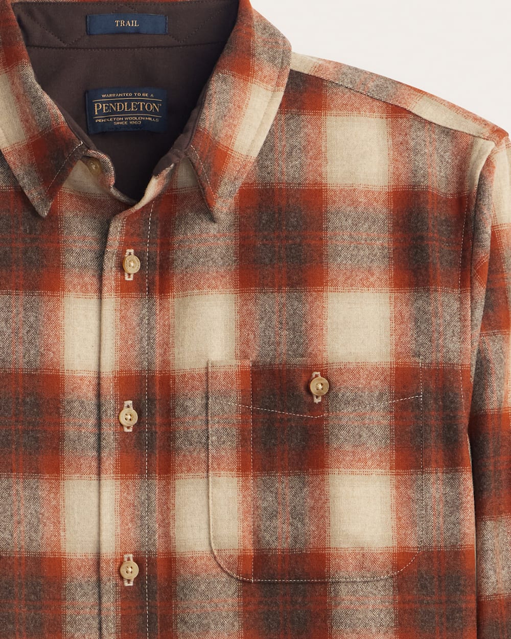 Pendleton MEN'S PLAID ELBOW-PATCH TRAIL SHIRT