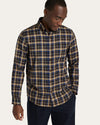Gold/Navy Windowpane