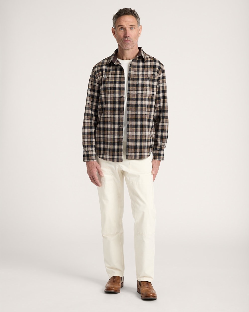 Pendleton MEN'S PLAID ELBOW-PATCH TRAIL SHIRT